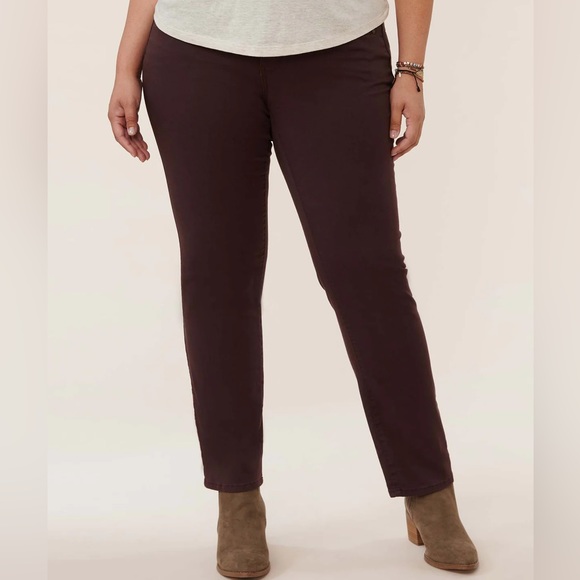Democracy Plus Size Straight Leg Colored Jeans Chocolate Brown Size 16W - Picture 3 of 10